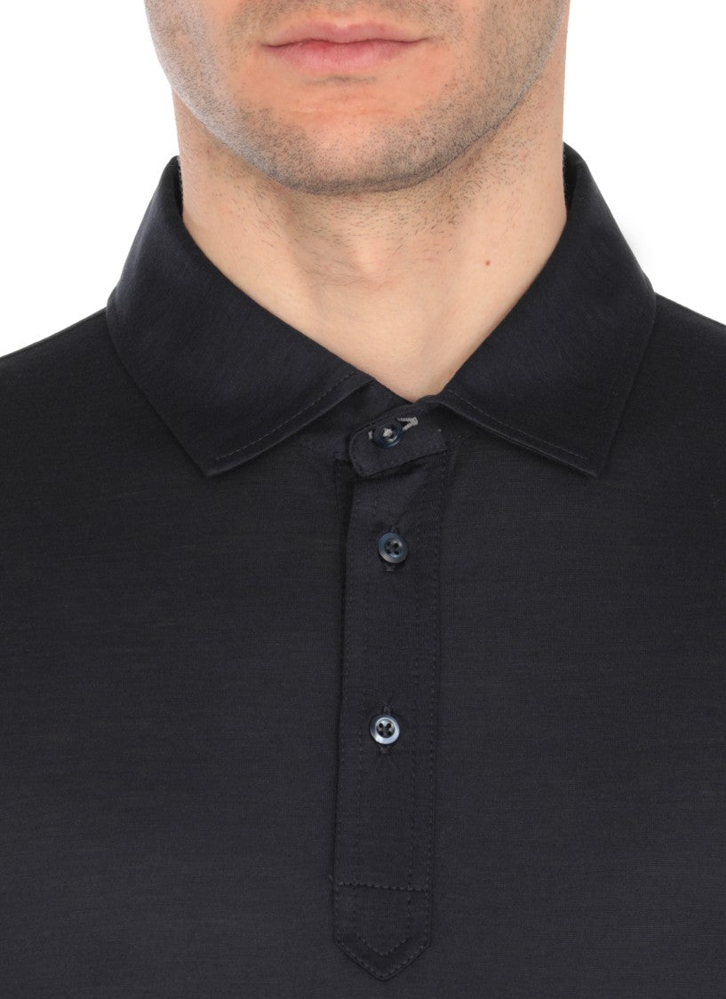 Brunello Cucinelli Silk And Cotton Polo Shirt