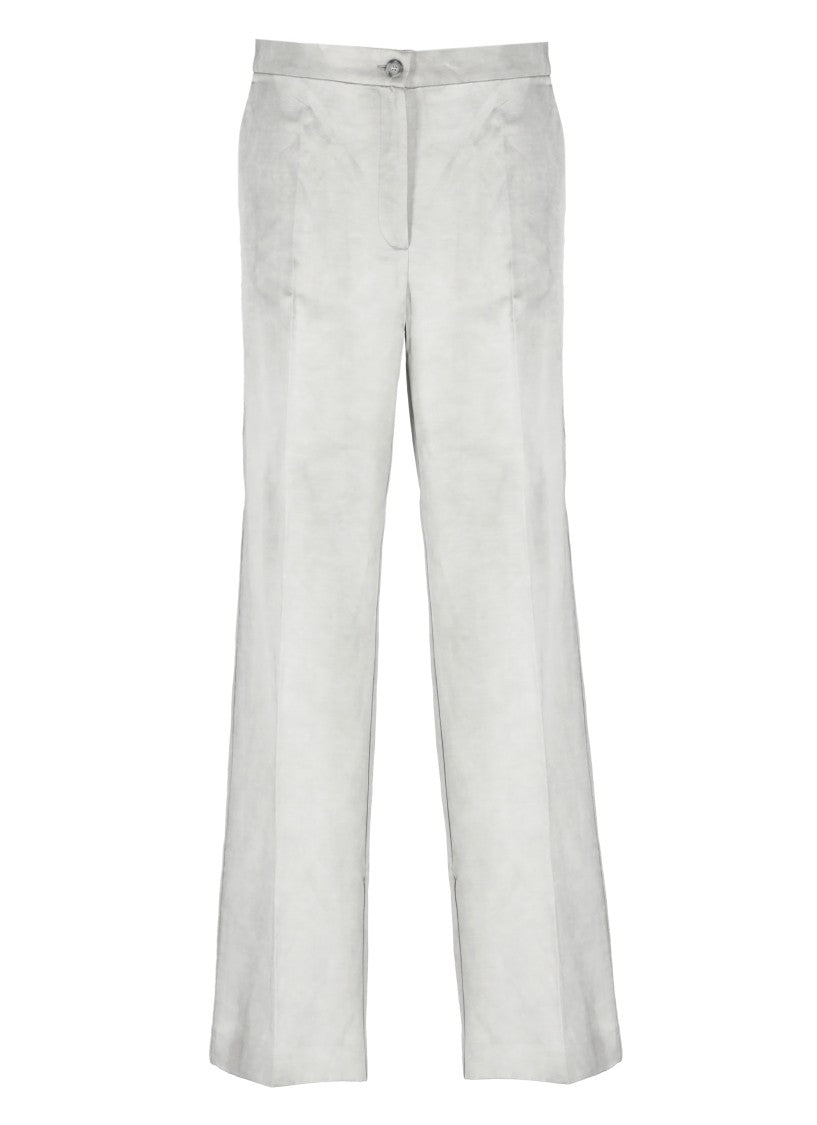 Pinko Grey Viscose Blend Pants