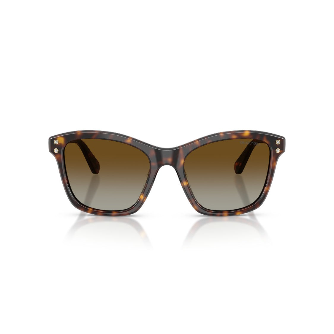 Swarovski 0Sk6063 Classic Tortoiseshell Acetate Sunglasses With Crystal Embellishments