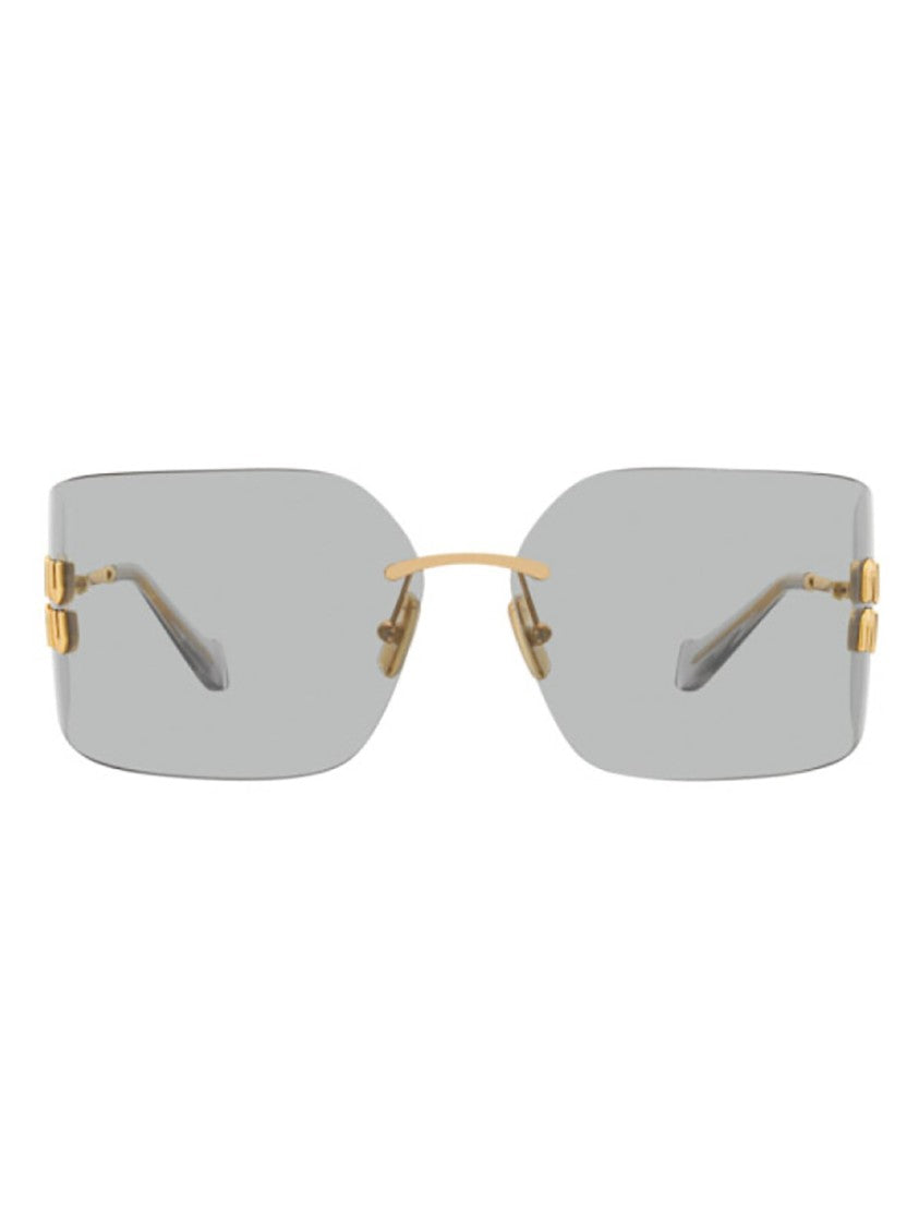 Miu Miu 54Ys Sole Square Frame Metal Sunglasses