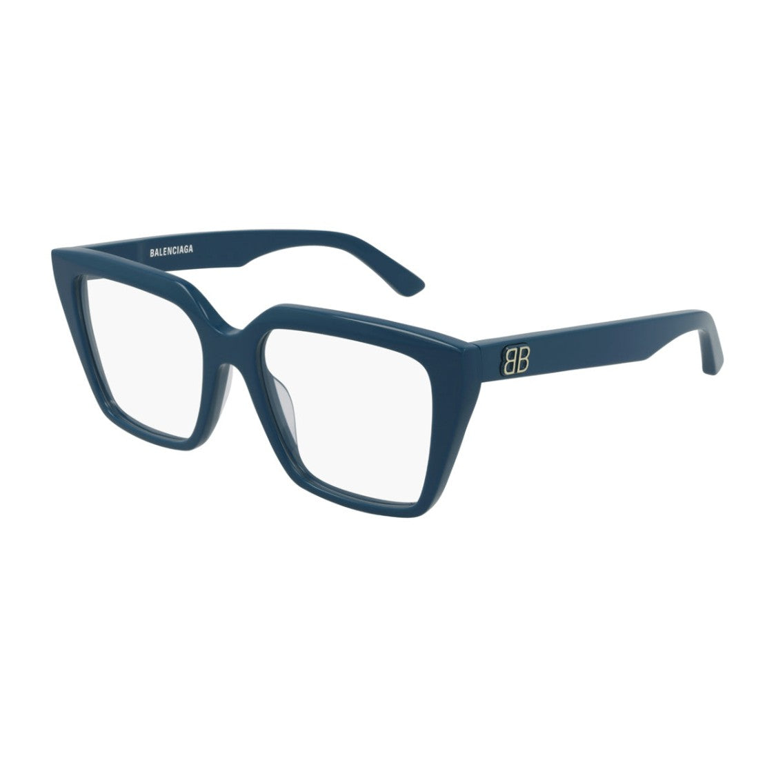 Balenciaga Transparent Blue Bb0130o Acetate Architectural Sunglasses