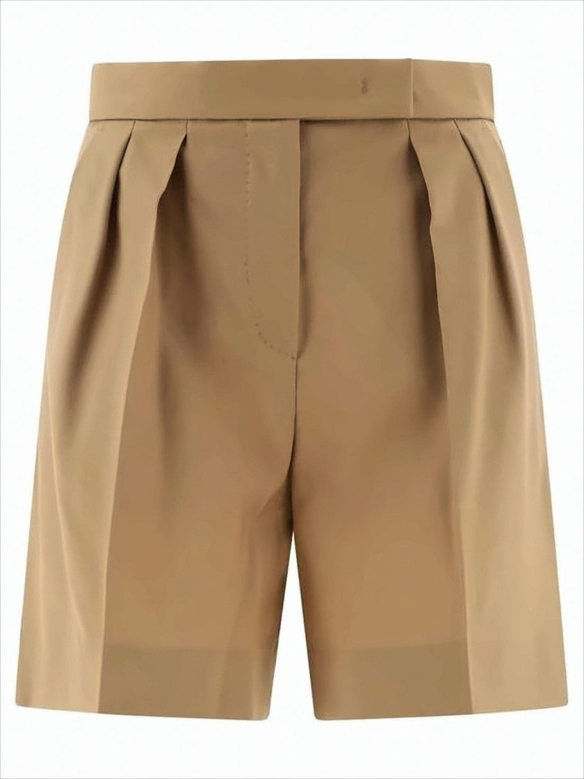 Max Mara Tailored Brown Shorts With Structured Waistband