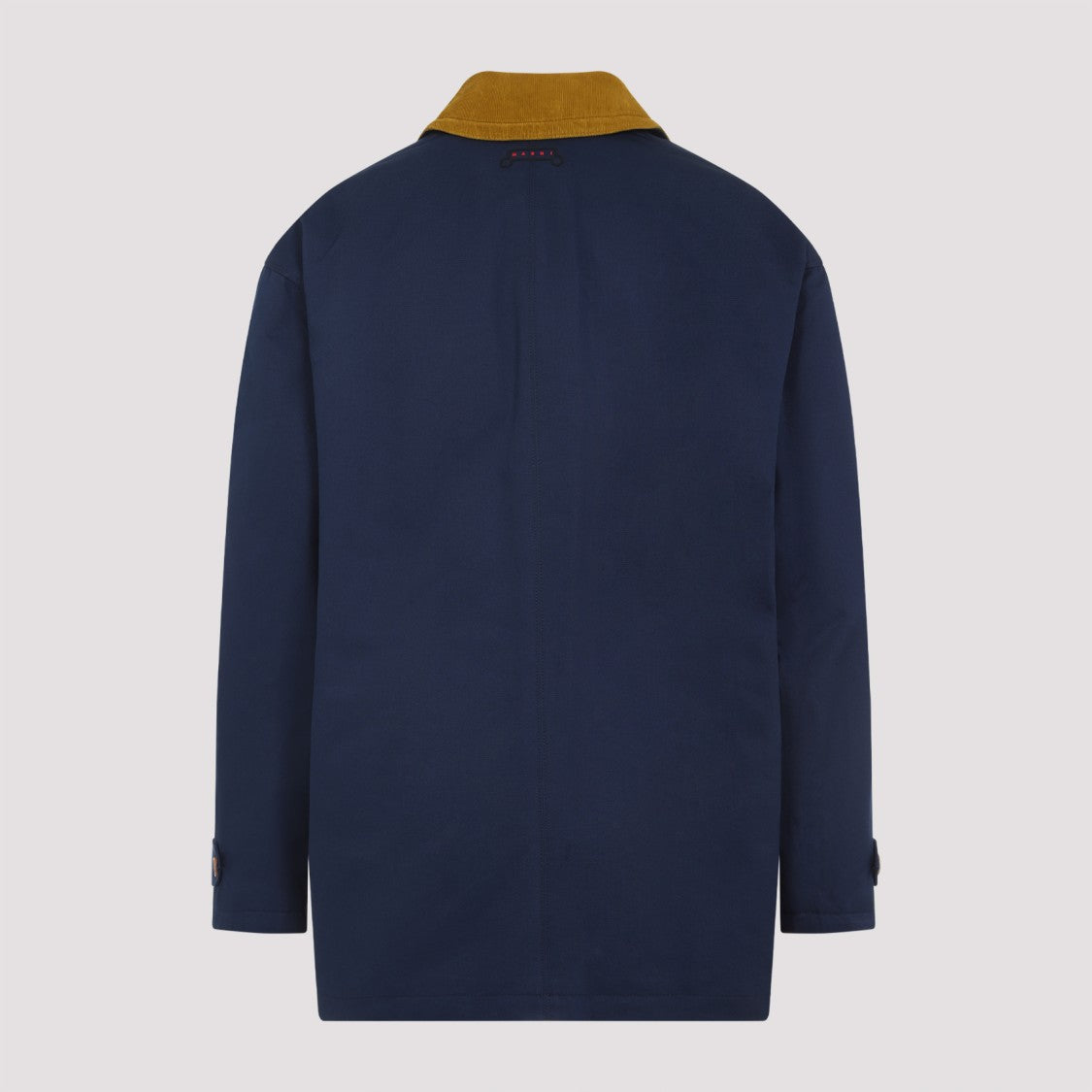 Marni Button-Up Blue Jacket With Contrasting Collar