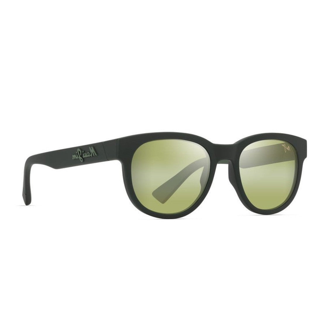 Maui Jim Matte Dark Green Maoli Acetate Square Sunglasses