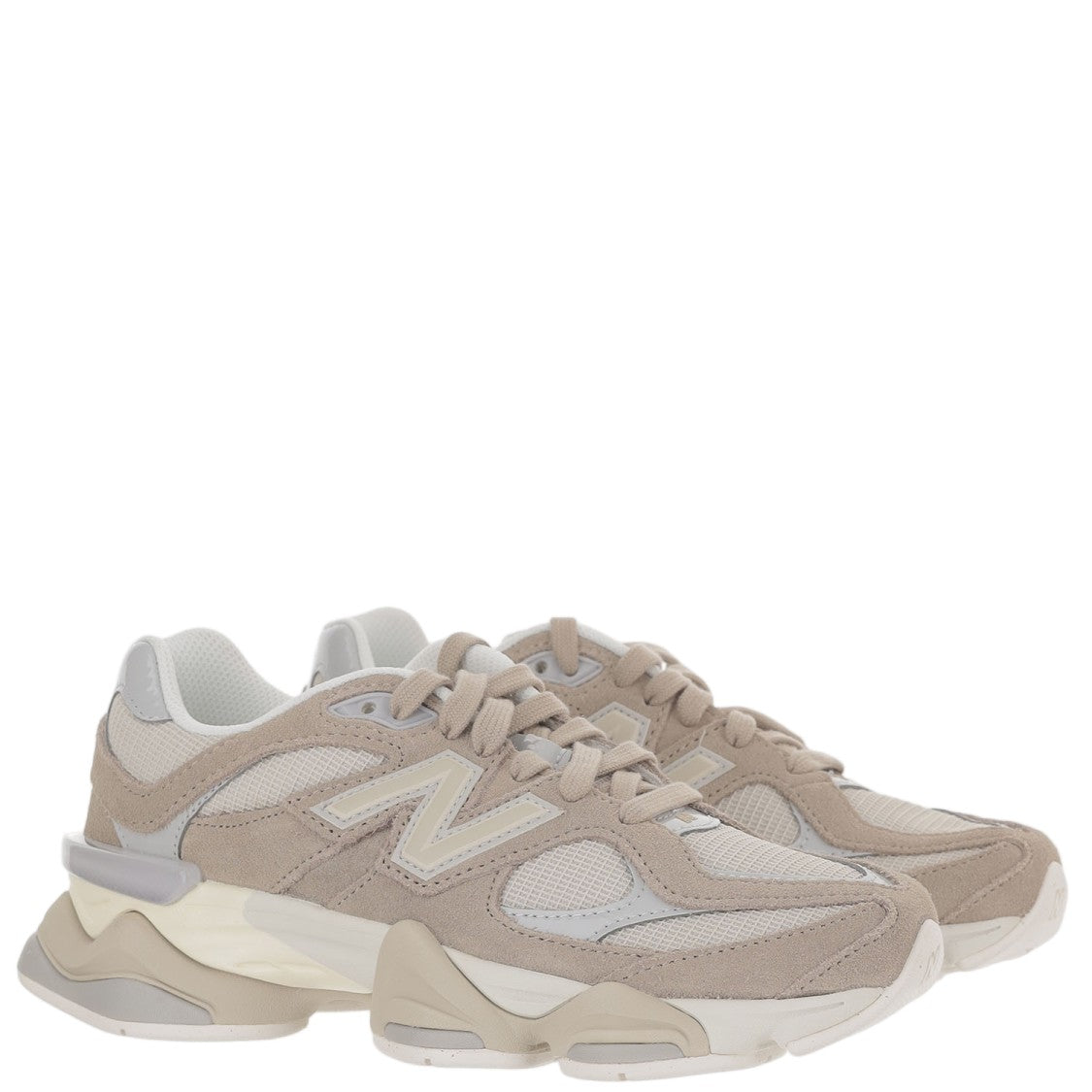 New Balance Dusty Pink 9060 Sculpted Suede Mesh Sneakers