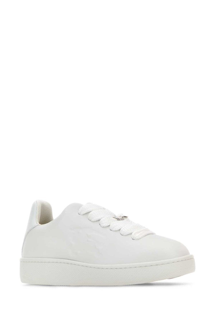 Burberry White Leather Box Sneakers