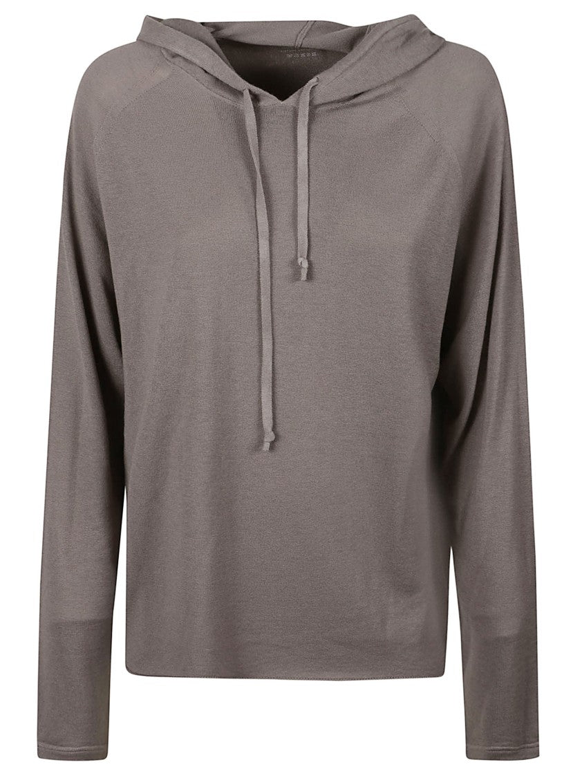 Majestic Filatures Relaxed-Fit Cropped Hoodie With Raglan Sleeves And Drawstring Hood