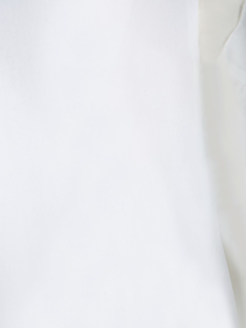 Sacai White T-Shirt With Transparent Poplin Inserts