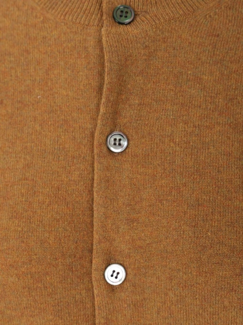 Comme Des Garçons Wool Cardigan With Button-Up Front And Round Neckline