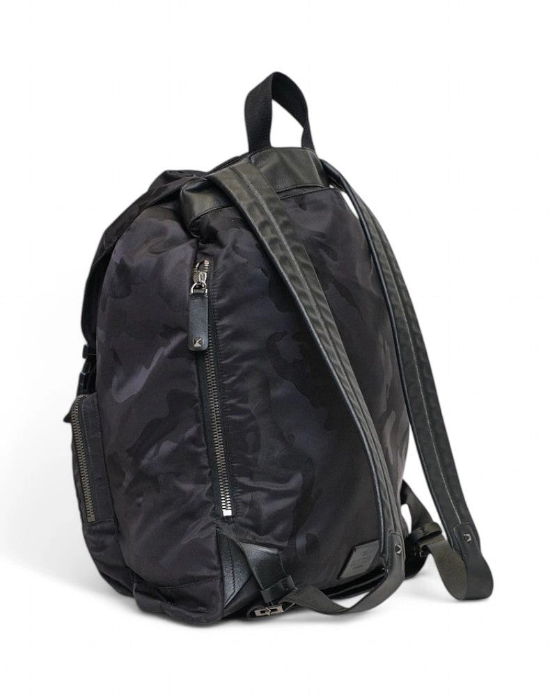 Valentino Black Camouflage Nylon Backpack