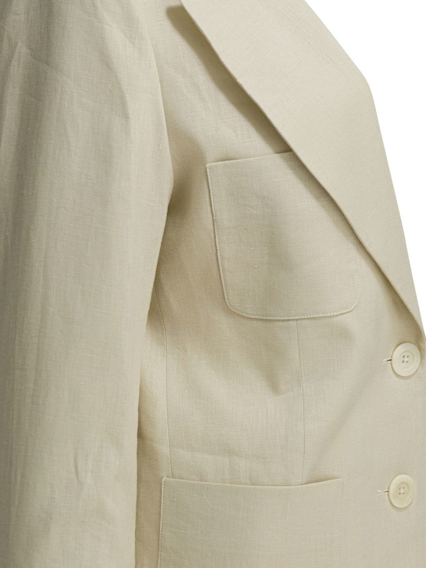 Ines De La Fressange Notched Lapel Casual Jacket With Boxy Silhouette