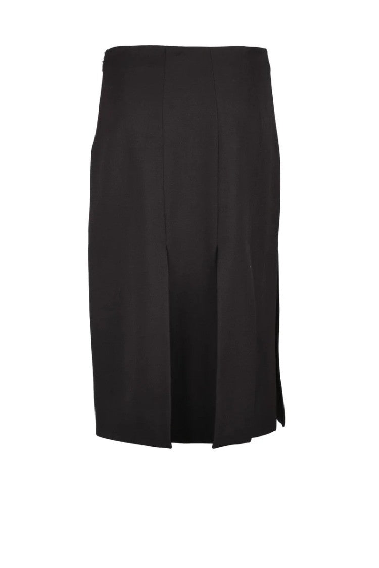 Fendi Virgin Wool Pencil Skirt - Brown