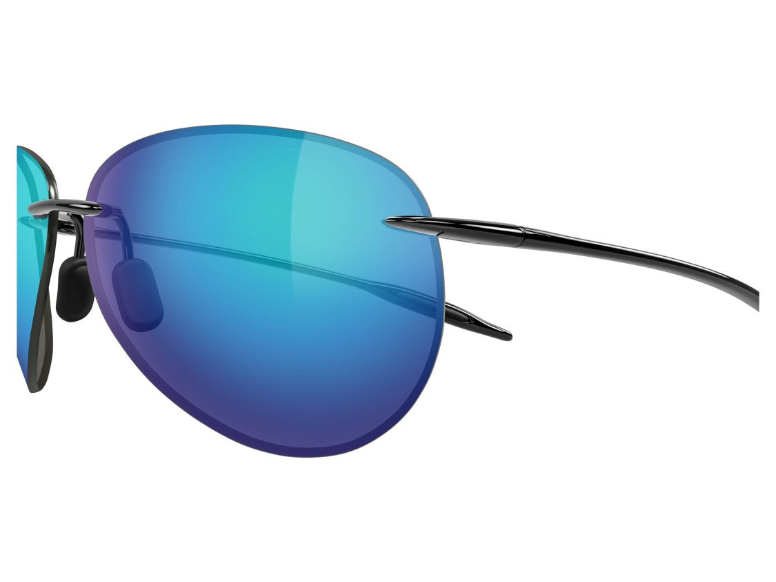Maui Jim Blue Mj0421s Mirrored Gradient Rimless Teardrop Sunglasses