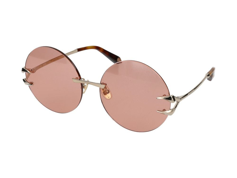 Roberto Cavalli Sunglasses Src006 594F Shiny Light Gold 63/17/140