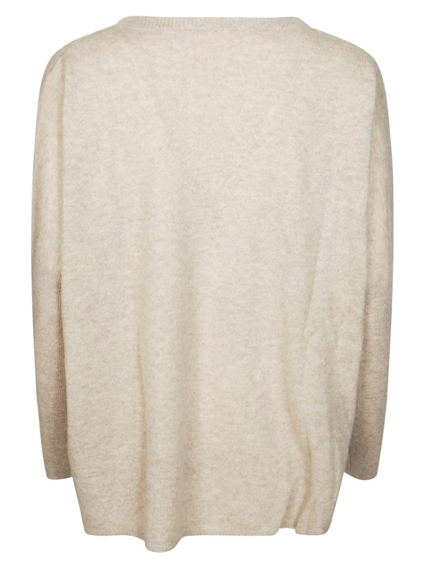 Absolut Cashmere V-Neck Over Glove Sleeve