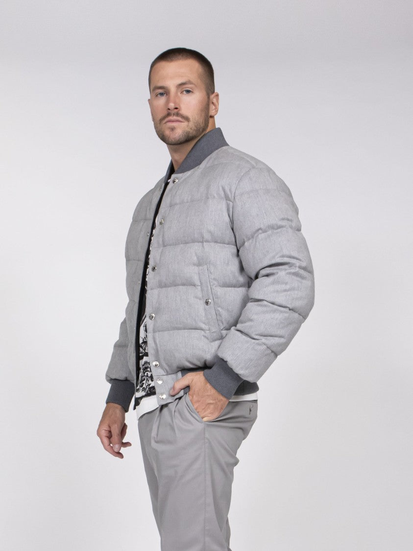 Dolce & Gabbana Giubbotto Relaxed-Fit Ribbed-Accent Down Jacket