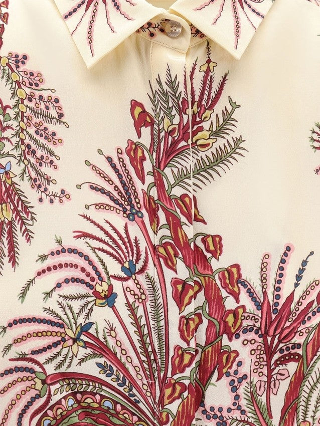 Etro Long Silk Crêpe De Chine Shirt