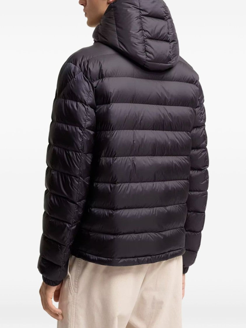 Moncler Padded Quilted High Collar Logo Patch Jacket
