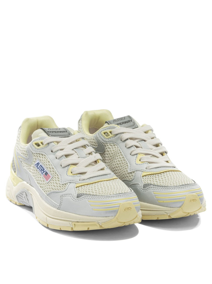 Autry Running-Inspired Mesh And Leather Sneakers