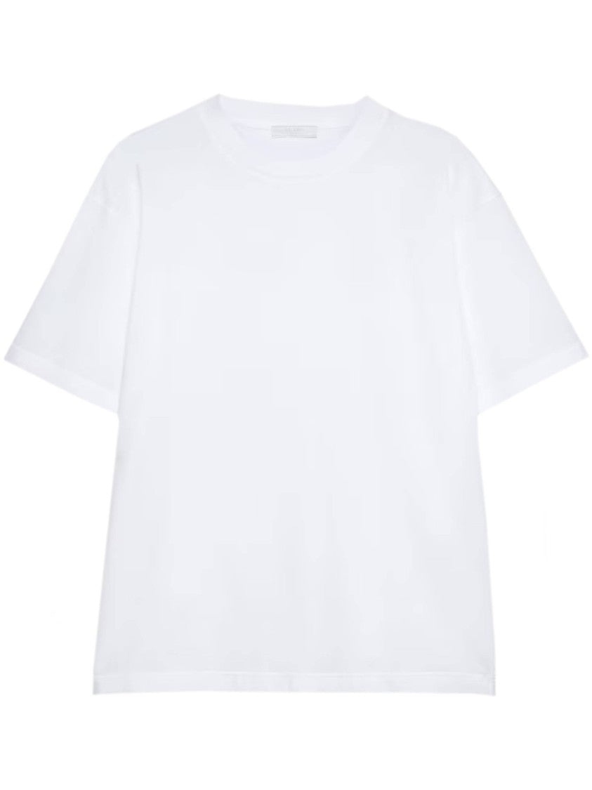 Prada White Cotton Crewneck T-Shirt