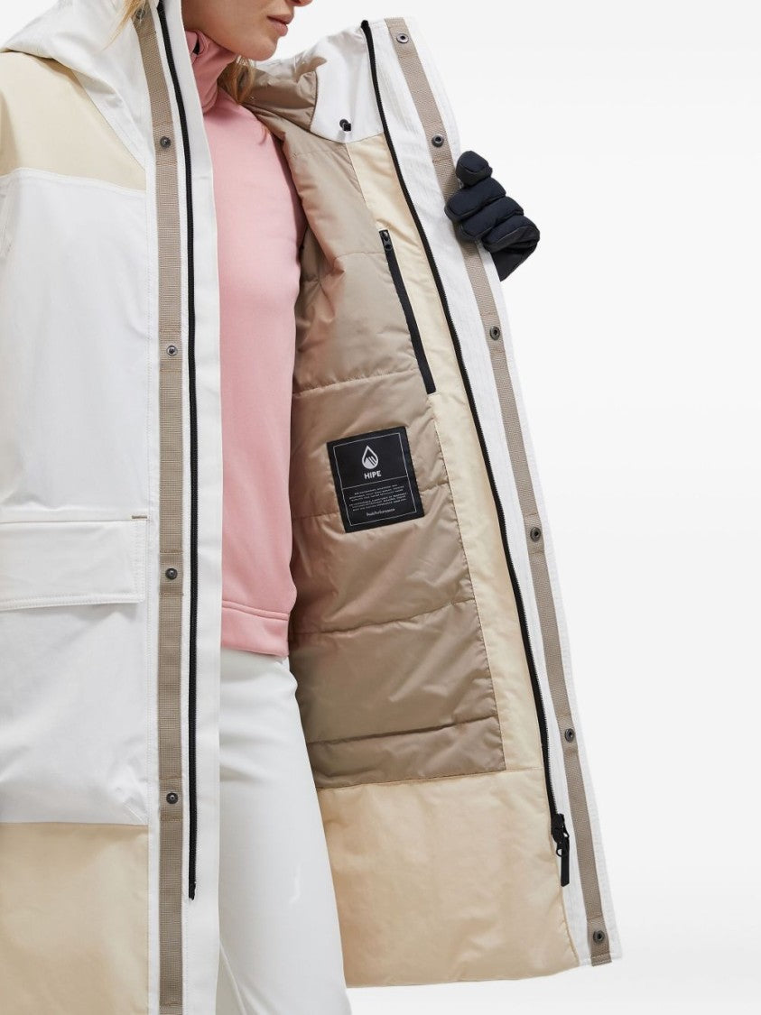 Peak Performance Two-Tone Long Coat With Hood