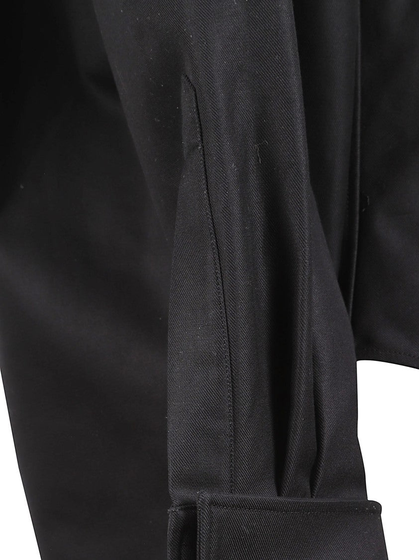 Balenciaga Tailored Black Shirt With Classic Collar And Button-Down Front