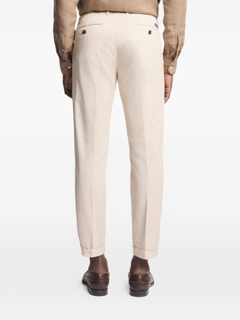Fay Beige Tailored Rolled Hem Chino Pants