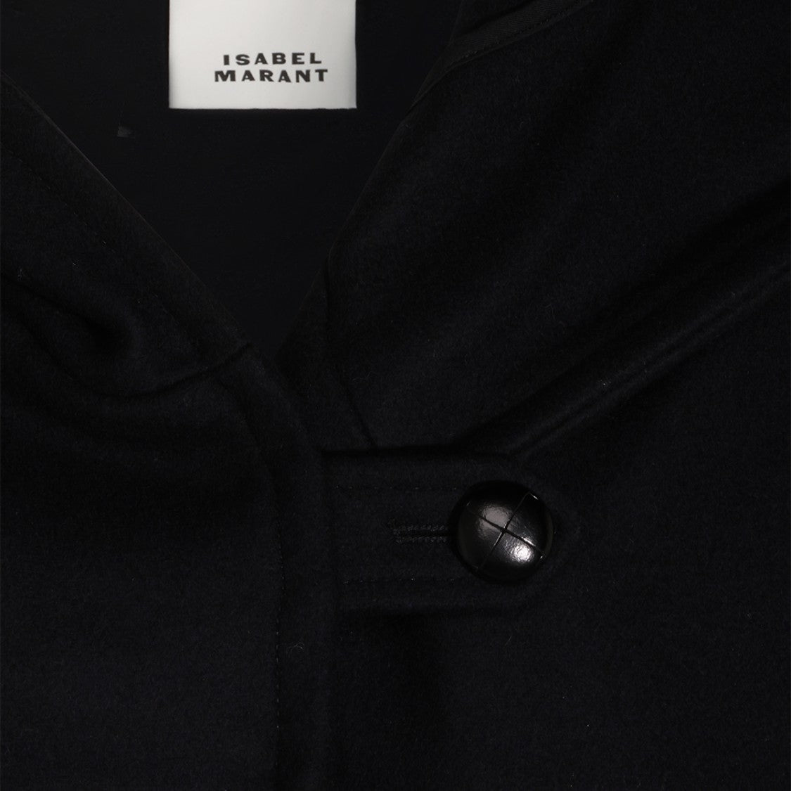 Isabel Marant Étoile Boxy Black Jacket With Toggle Fastenings And Leather Accents