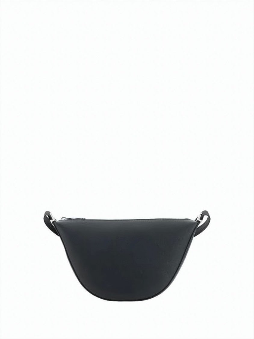 Fendi Curved Black Calf Leather Belt Bag With Zip Closure