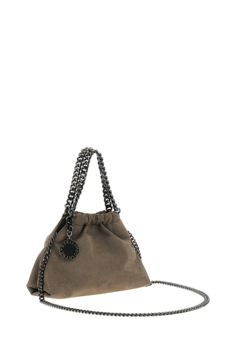 Stella Mccartney Grey Falabella Mini Drawstring Vegan Suede Shoulder Bag