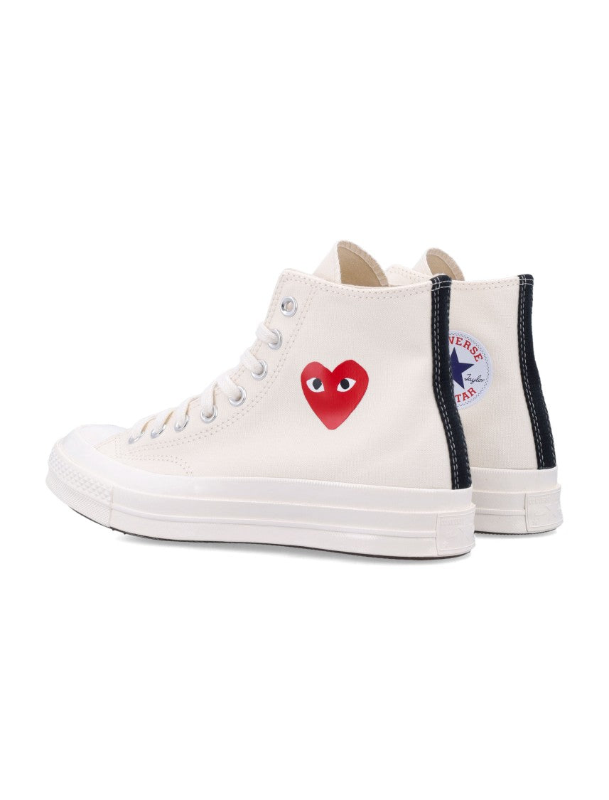 Comme Des Garçons X Converse High-Top Sneakers With Heart Emblem