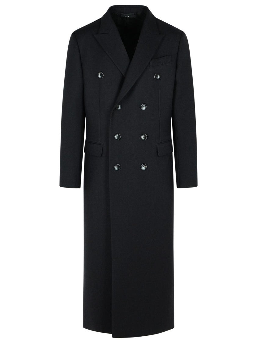 Tom Ford Peak Lapel Double-Breasted Wool Coat