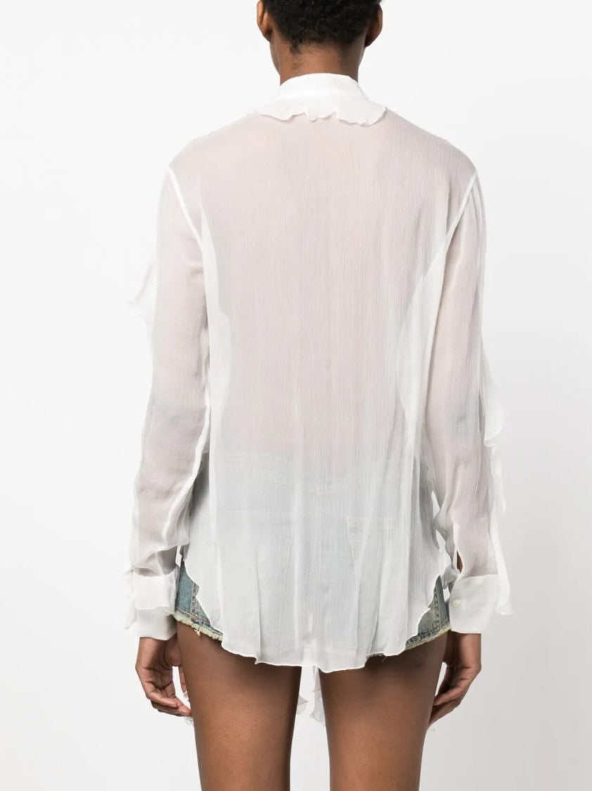 Ermanno Scervino Tailored Classic Shirt With Button-Down Front And Pointed Collar