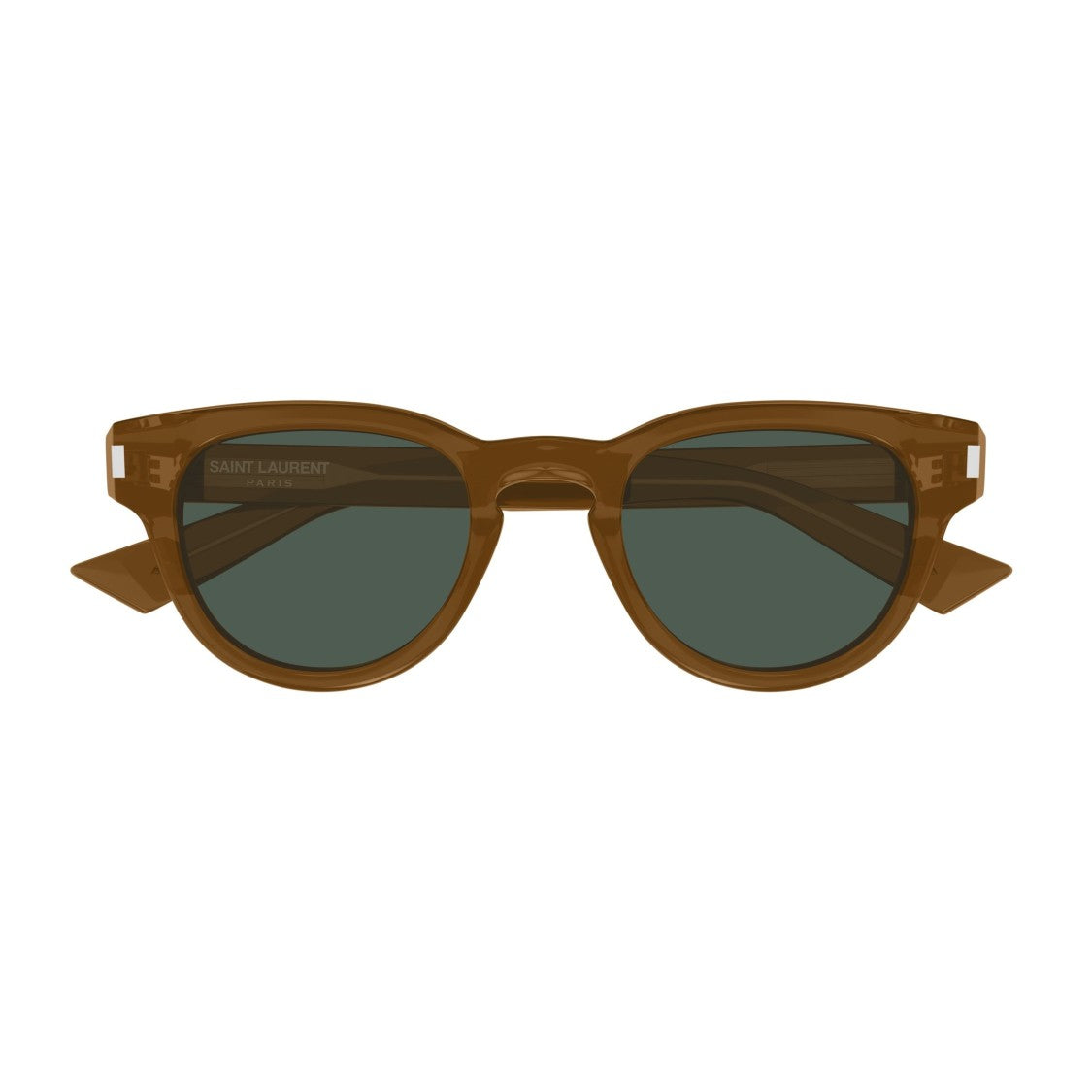 Saint Laurent Rounded Frame Sunglasses In Recycled Acetate