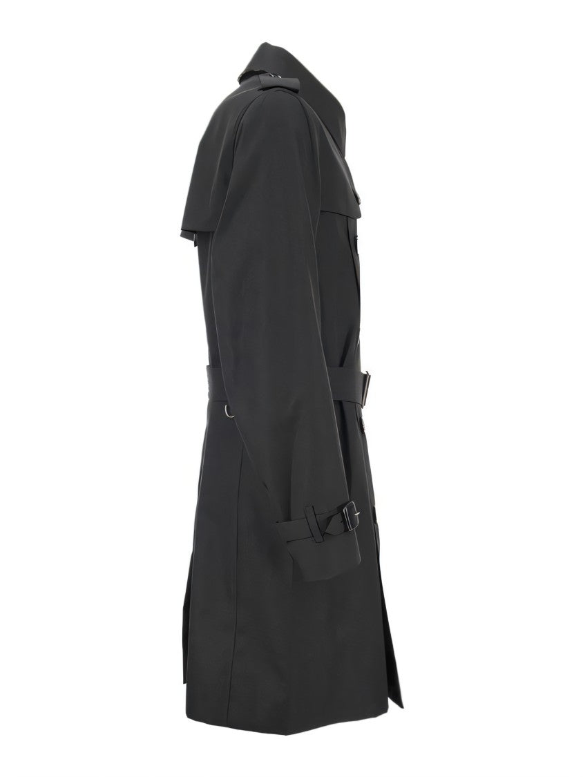 Burberry Double-Breasted Belted Trench Coat With Check Lining