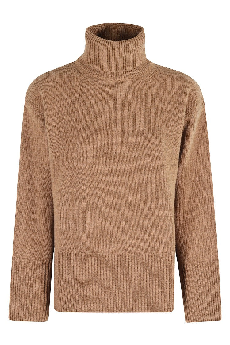 Woolrich High Neck Relaxed Fit Sweater In Muted Camel
