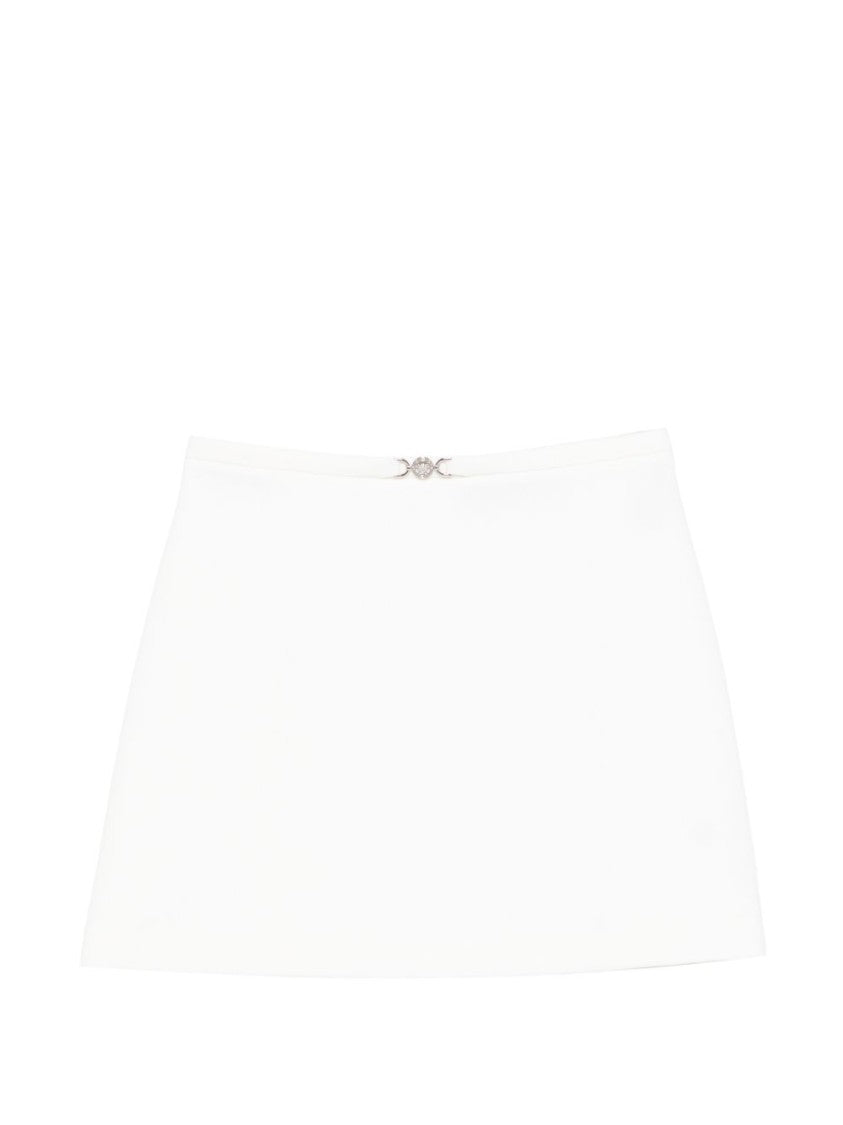 Versace Straight Silhouette Virgin Wool Skirt