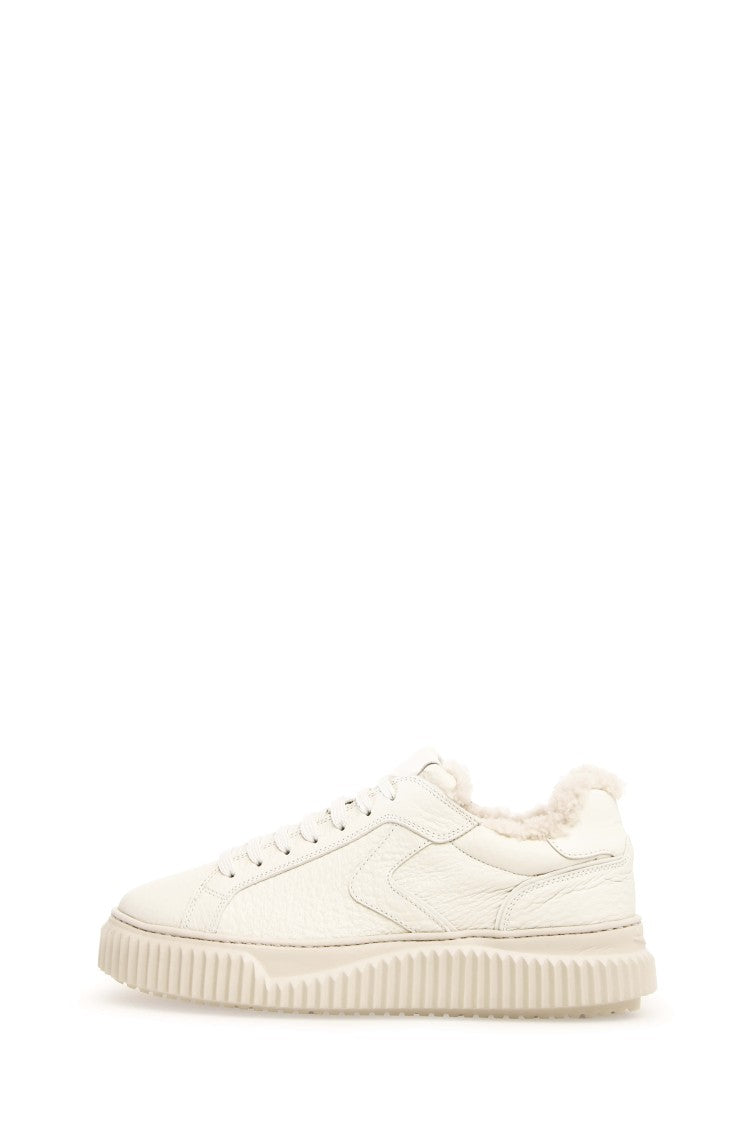 Voile Blanche Calfskin Sneakers Removable Insole Ultra-Light Rubber