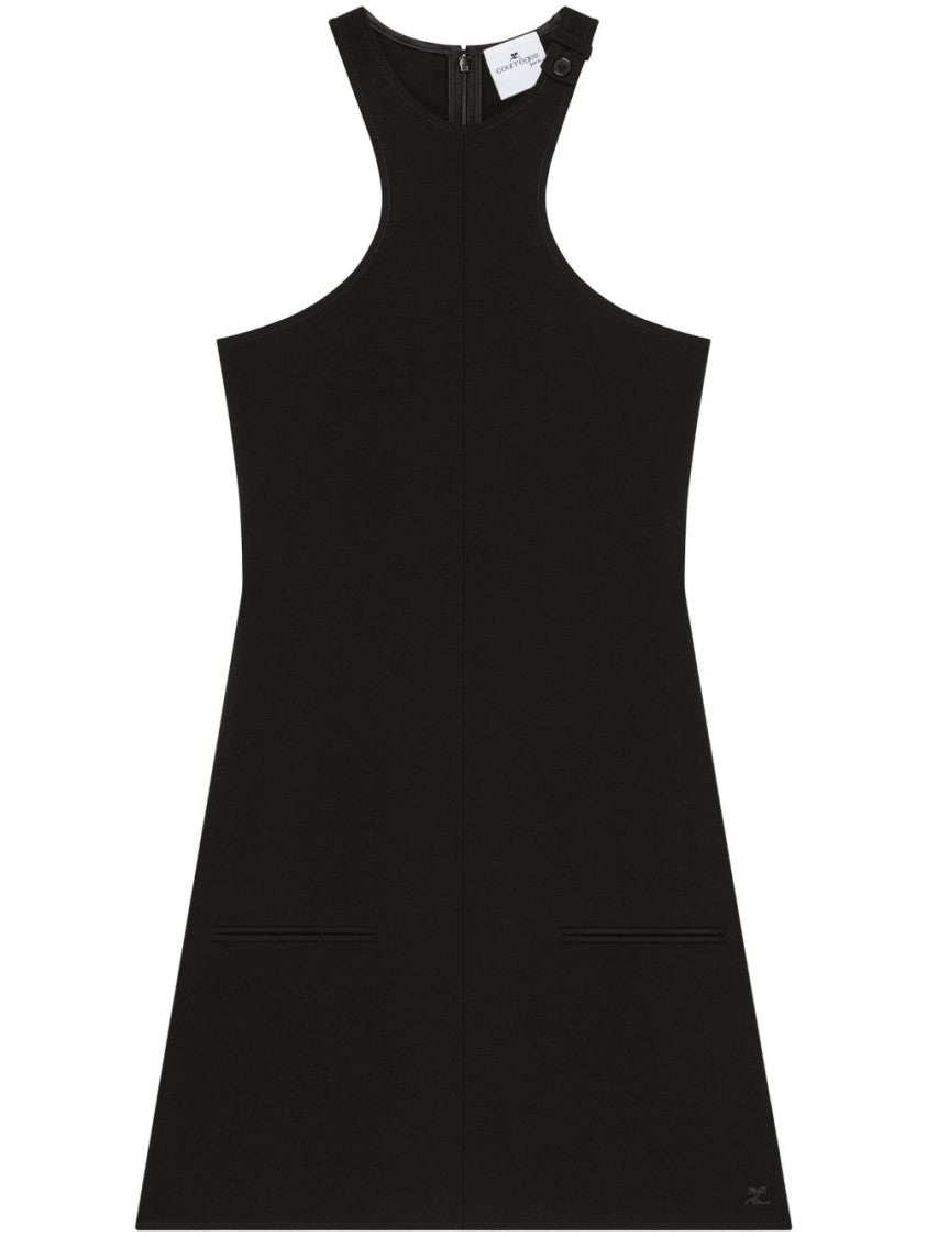 Courrèges Fitted Black Dress