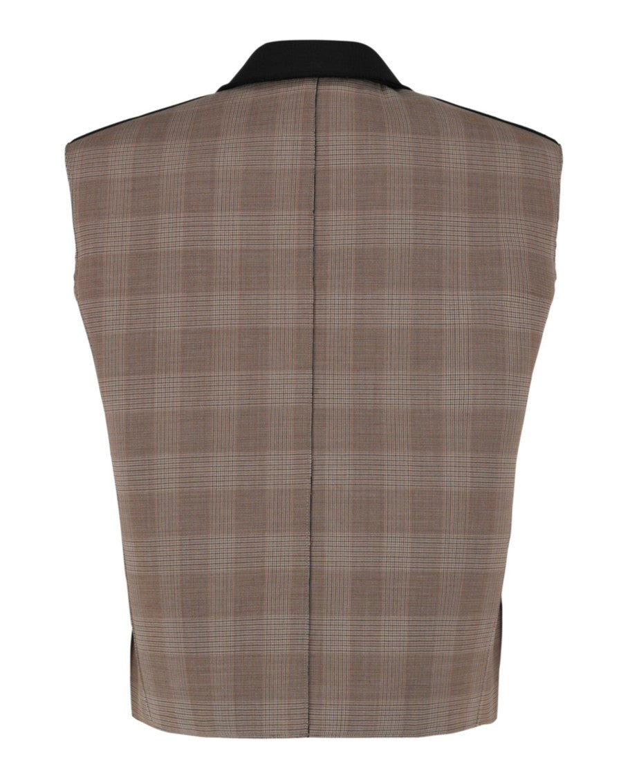 Givenchy Houndstooth Vest With U-Lock Detail