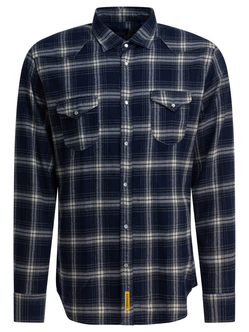 B.D. Baggies Plaid Design Texas Shirt With Classic Collar