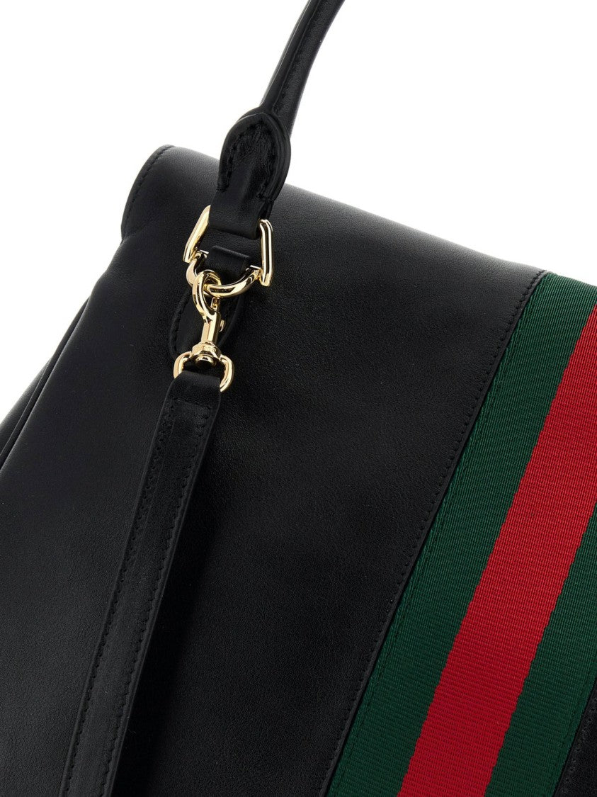 Gucci Black Horsebit Structured Handbag