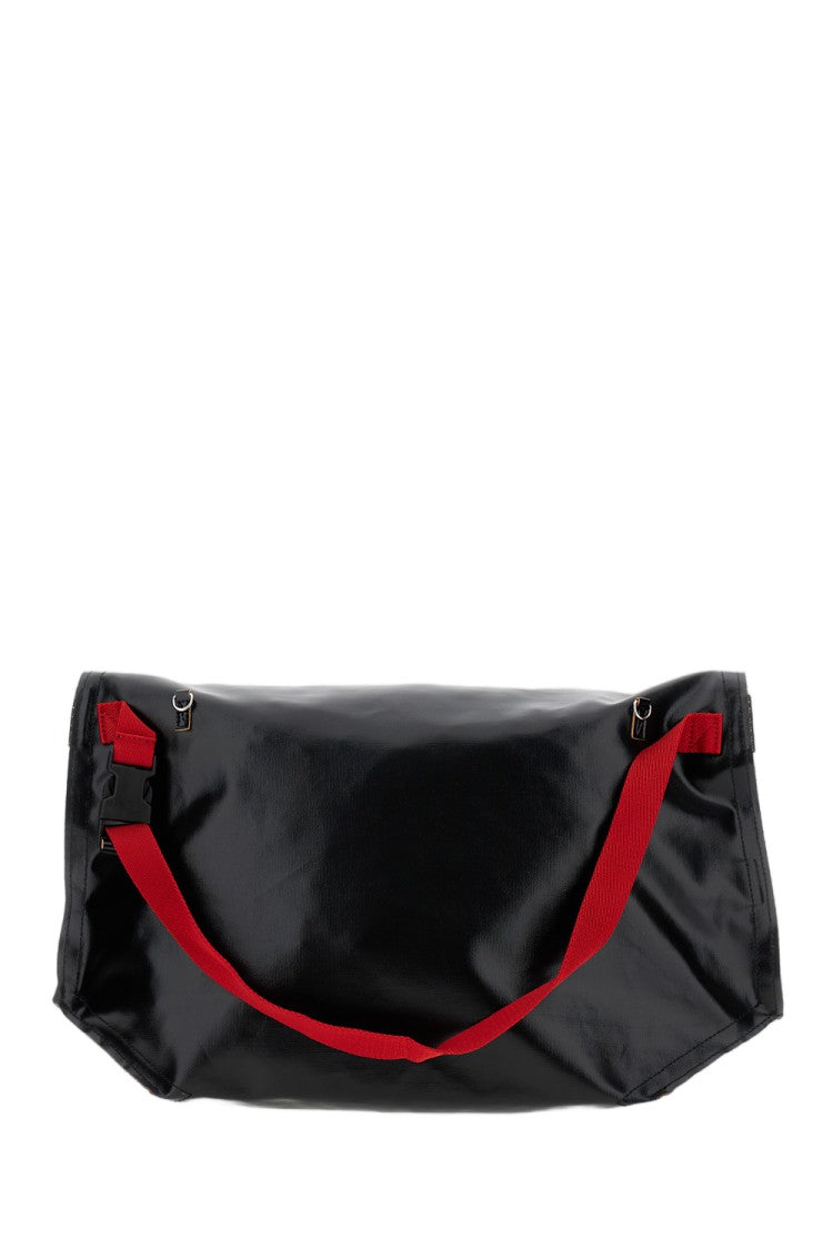 Plan C Medium Shopper Bag With Buckle Closure And Abstract Graphic