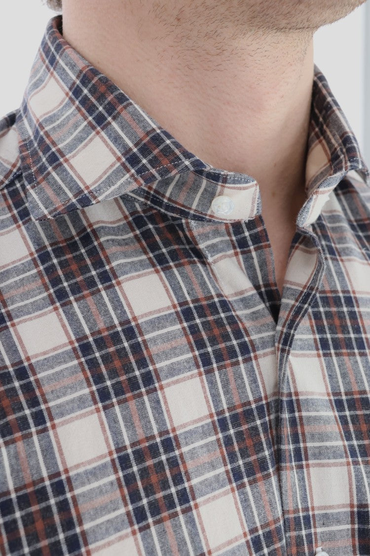 Borriello Flannel Check Tailored Shirt