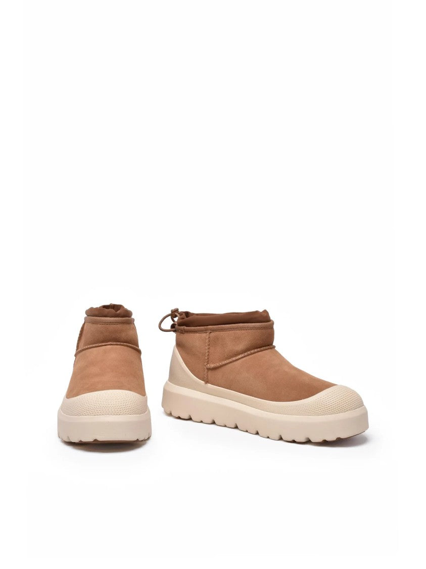Ugg Beige Leather-Blend Hybrid Boots