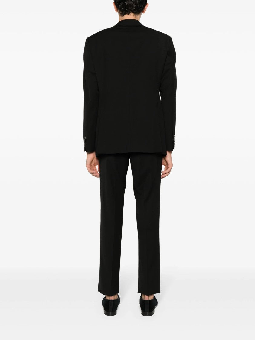 Giorgio Armani Tailored Black Wool Notch Lapel Suit