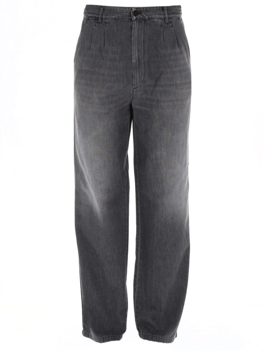 Maison Margiela Faded Black Subtle Whiskering Denim Jeans