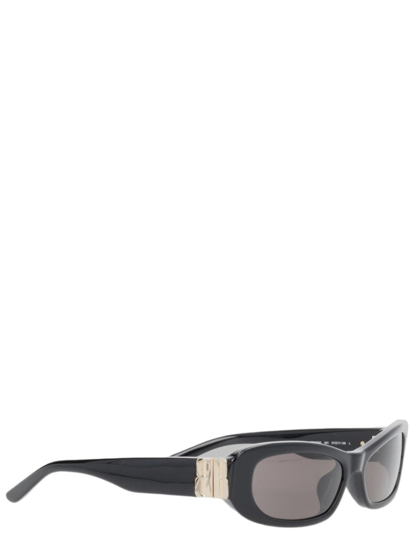 Balenciaga Rectangular Acetate Sunglasses With Metallic Detail