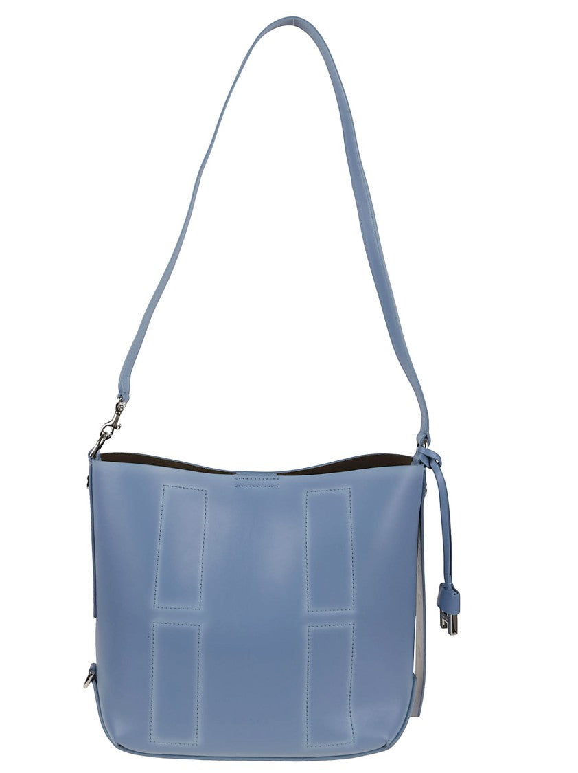 Hogan Calfskin Leather Shoulder Bag With Adjustable Strap