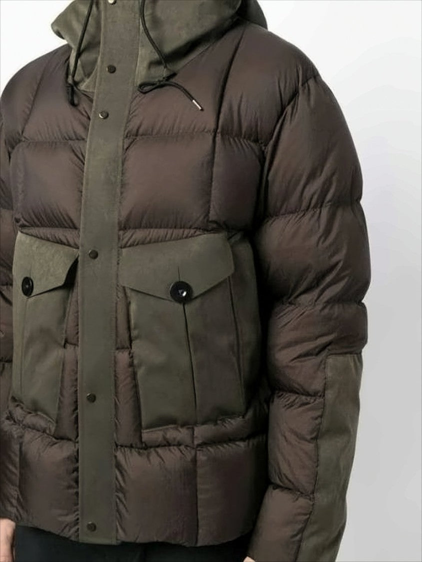 Ten C Quilted Brown Down Jacket